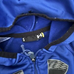 Boys Under Armour Blue Full Zip Hoodie Size 5